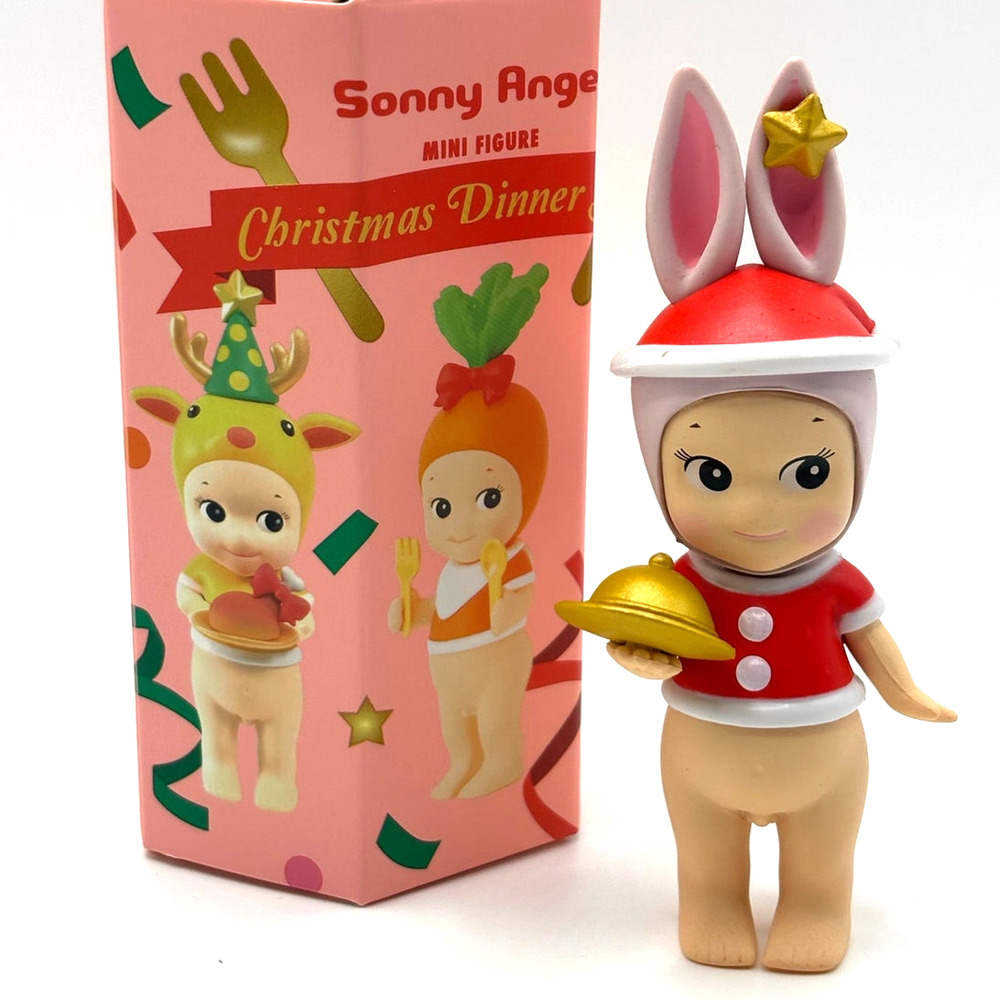New Kewpie/Angel Seated Mini Figure in Santa Rabbit Costume, Open Blind Box